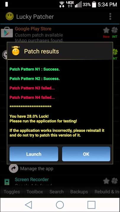 Télécharger Lucky Patcher Android v8.7.8 4 Exemple de Patch sur application