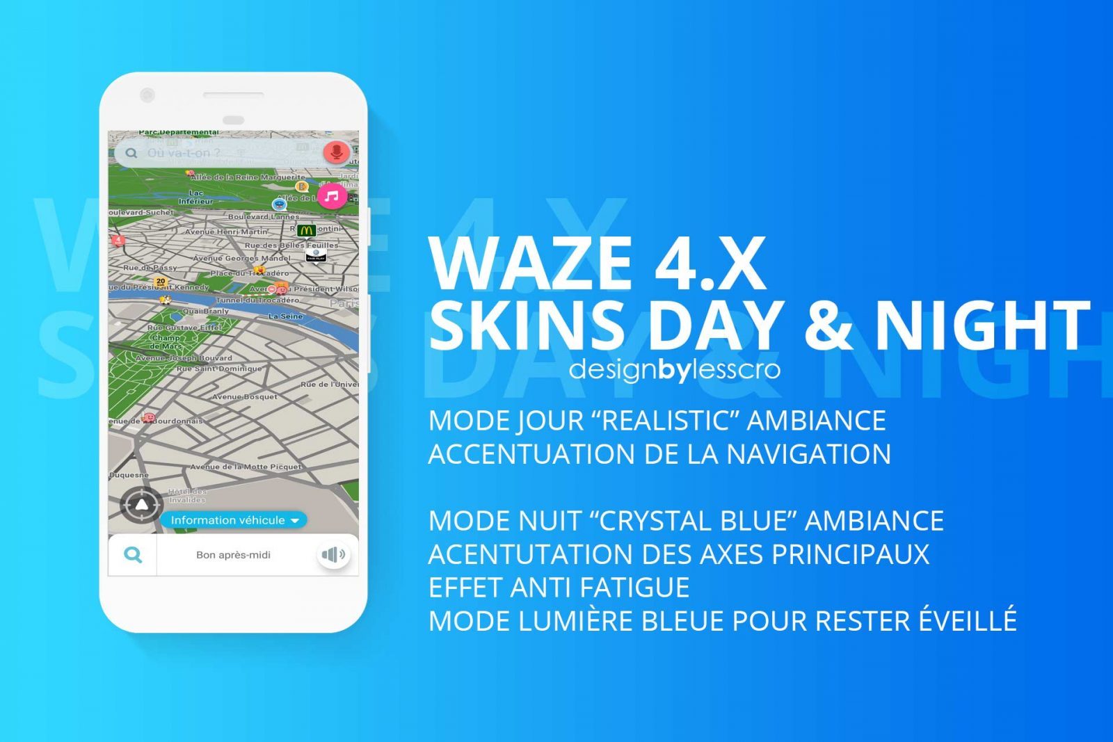 Waze Skins 2019 Day Night LeSScro