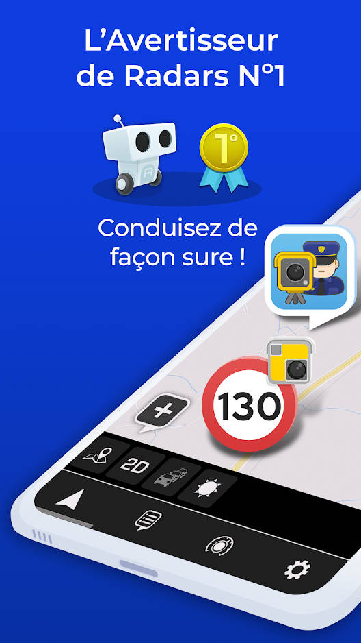L’unique application qui combine les Alertes en temps réel avec le meilleur système de détection de Radars par GPS. 100% Légal et fiable