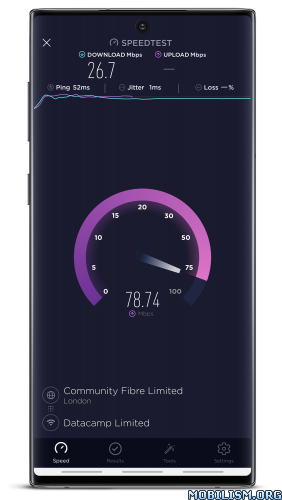 Speedtest by Ookla v4.6.17 [Premium] [Mod Lite]